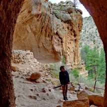 Marion in the Alcove house of Bandelier